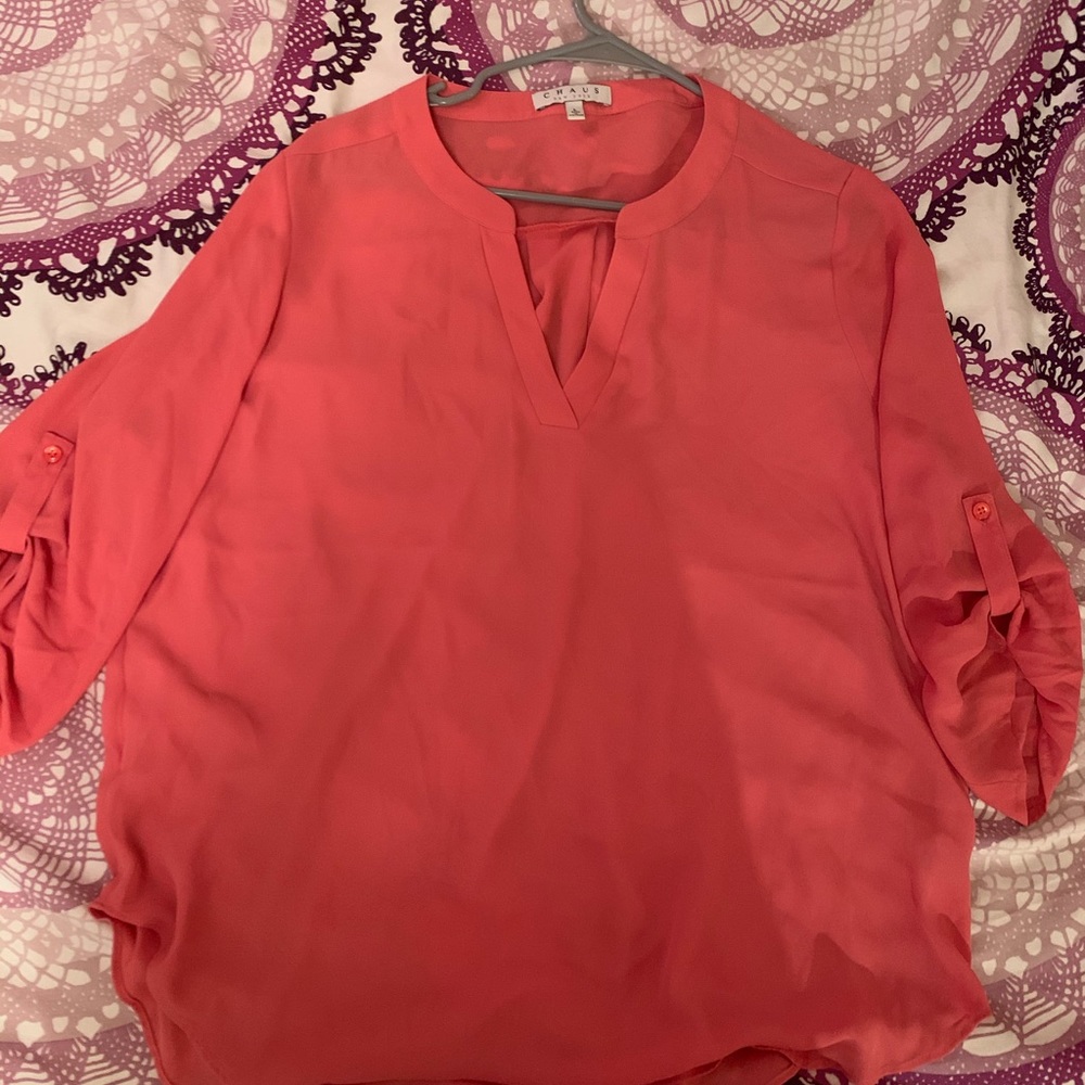 Coral color tunic